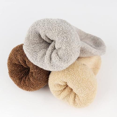 Jeasona Wool Socks for Women Warm Winter Thermal Thick Socks Gifts for Women Mom - Multicolored Solid Color 813 thumbnail 3