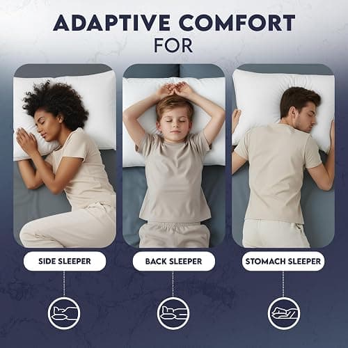 Utopia Bedding Bed Pillows for Sleeping King Size (White), Set of 2, Soft & Fluffy Pillow with Down Alternative Filling, Cooling, Hotel Quality, Gusseted Pillow for Back, Stomach or Side Sleepers | Cotton Blended Down alternative pillows for sleeping, soft fluffy cooling comfort for Back, side & stomach sleepers, 2 pack thumbnail 4