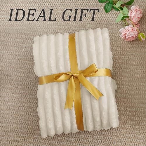 BEDELITE Beige Fleece Throw Blankets, Fluffy Blanket for Couch, 50x60 Inch | Soft Warm Plush Cozy Blanket, Fuzzy Blanket for Sofa Bed Bedroom Living Room Decor, Couverture, Gifts for Women Men Friends thumbnail 6