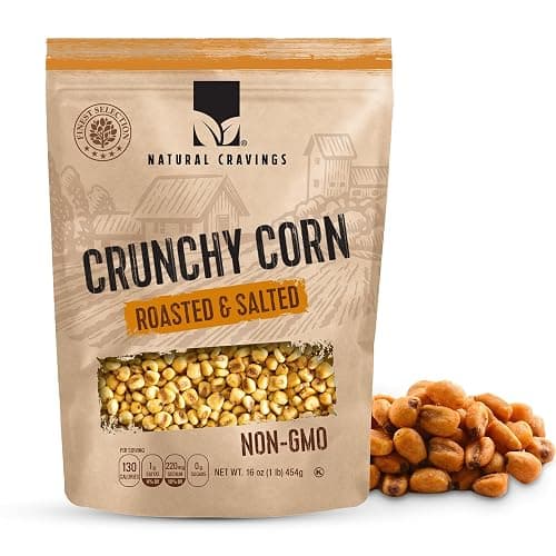 Natural Craving Salted and Roasted Corn Nuts - Original Toasted Corn Kernels in Resealable Bag - Crunchy Snack (Natural Cravings Corn Nuts) - Image 1