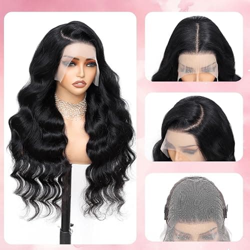 MAKATI 30 Inch 13x6 Body Wave Lace Front Wigs Human Hair 200 Density HD Transparent Lace Front Wigs for Black Women Glueless Frontal Wigs Human Hair Pre Plucked thumbnail 4