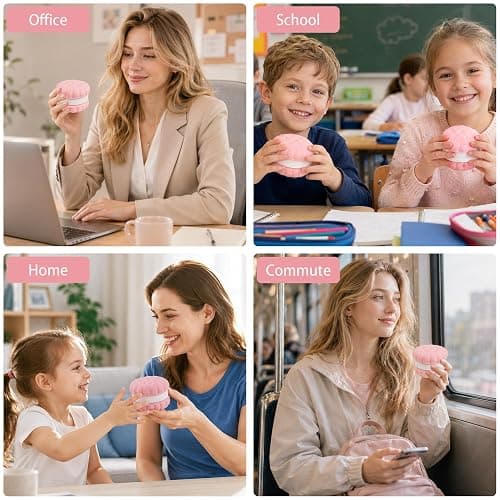 Slow Rising Squishy Bread, 3 Layers Detachable Soft Cookie Pink Squishies ,Sandwich Shaped Stress Relief Fidget Toys, Cute Food Squishies for Kids Adult Party Favors thumbnail 5