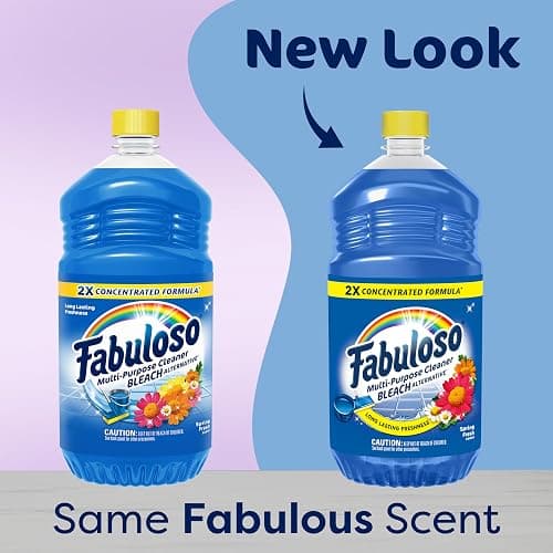 Fabuloso 2X All-Purpose Cleaner, Spring Fresh Scent, 56 fl oz | No Rinse Floor Cleaner, Long-Lasting Freshness, All-Purpose Cleaner, Concentrated Formula, Everyday Cleaning, Multi-Surface thumbnail 2