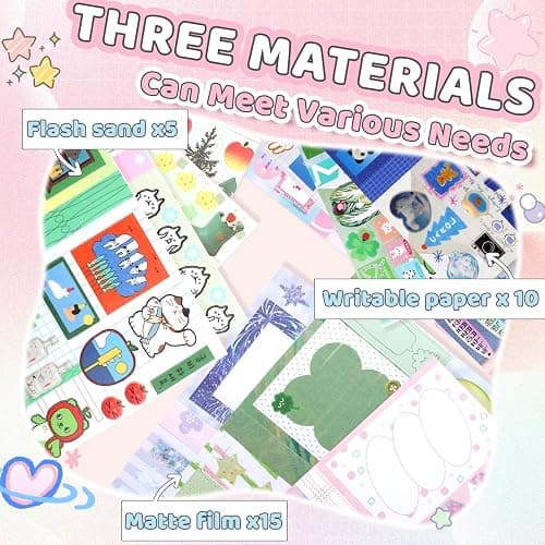 1200Pcs Japanese Sticker Book Kawaii Heisei Retro Stickers for Journaling Adults Y2k Cute Scrapbook Stickers Travel Bulk Pink Purple Aesthetic Korean Sticker Toploader Decor Manga Style Gifts 30 Page thumbnail 3