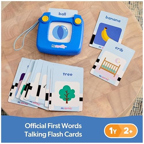Ms. Rachel Official First Words Talking Flash Cards with Electronic Reader, 100 Words, Educational Toys & Toddler Toys for Girls & Boys Ages 1-2+ thumbnail 2
