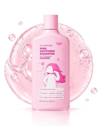 PETHROOM Pink Soothing Dog & Cat Shampoo and Conditioner for Dry Itchy Skin - Image 1