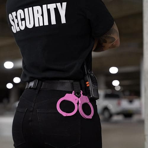 Police Magnum Heavy Duty Steel Handcuffs-Professional Grade Restraints- Double Safety Locks-Security Guard-Law Enforcement Tactical Gear thumbnail 4