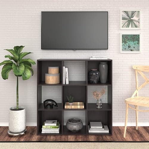 ClosetMaid 9 Cube Laminated Wood Stackable Open Bookcase Display Shelf Organizer for Household, Living Rooms, and Studies, Espresso thumbnail 8