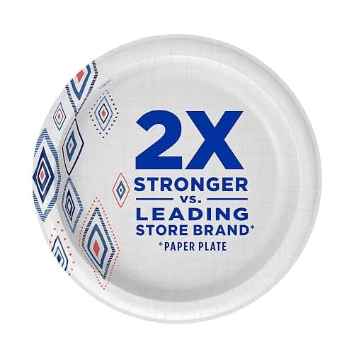 Dixie Large Paper Plates, 10 Inch, 204 Count, 2X Stronger*, Microwave-Safe, Soak-Proof, Cut Resistant, Disposable Plates For Everyday Breakfast, Lunch, & Dinner Meals thumbnail 3