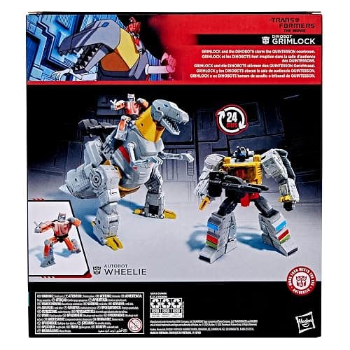 Transformers Studio Series The The Movie Dinobot Grimlock, Leader Class 8.5-Inch Converting Action Figure, Robot Toys for Ages 8+ | Converts Robot to T-Rex in 24 Steps, Includes Wheelie Mini-Figure and Blaster, Ages 8 Plus thumbnail 5