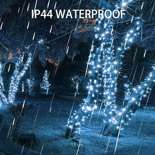 Dazzle Bright 300 LED Christmas String Lights, 100 FT Connectable Waterproof String Lights Green Wire with 8 Modes, Christmas Decorations for Indoor Outdoor Xmas Party Yard Garden (White) thumbnail 5
