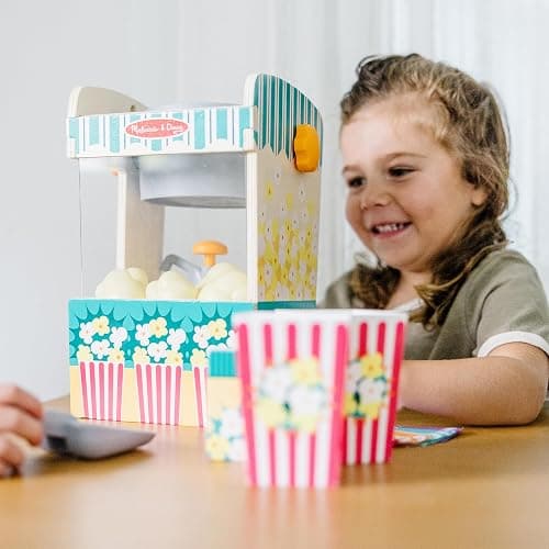 Melissa & Doug Fun at The Fair! Wooden Popcorn Popping Play Food Set - FSC Certified thumbnail 2