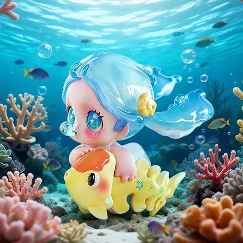 POP JOY Blind Box PVC Figure, Kawaii Girl Collectible Toy (1 Random Box) | Surprise blind box PVC figure with cute girl design, includes ID card. Kawaii collectible toy gift thumbnail 5