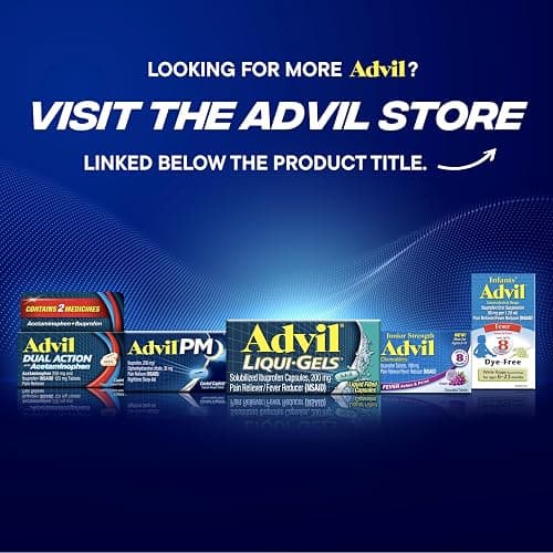 Advil PM Liqui-Gels Pain Reliever and Nighttime Sleep Aid, Pain Medicine with Ibuprofen for Pain Relief and Diphenhydramine HCL for a Sleep Aid - 40 Liquid Filled Capsules - Back to College - Liqui Gels thumbnail 13