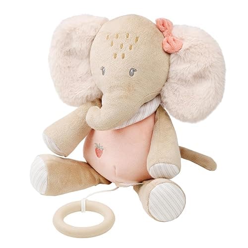 Nattou Musical Cuddly Elephant FLO, OLI, ERNEST, 24 cm, Oli Pink - Image 1