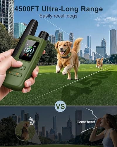 Jugbow Dog Shock Collar - 4500FT Dog Training Collar with Remote, IPX8 Waterproof Electric Dog Collar with 4 Training Modes, Security Lock, Rechargeable eCollar for 10-120lbs Small Medium Large Dogs thumbnail 3