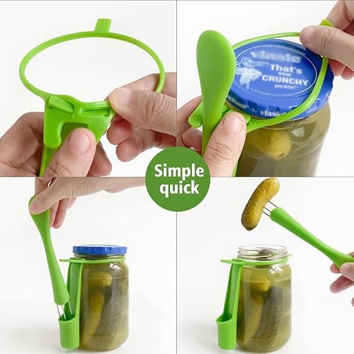 KIKINIKO Pickle Fork 2 Pack pickle grabber, olive fork pickle picker pickle gift kitchen gadgets pickle gifts pickle forks for the jar pickle holder thumbnail 4