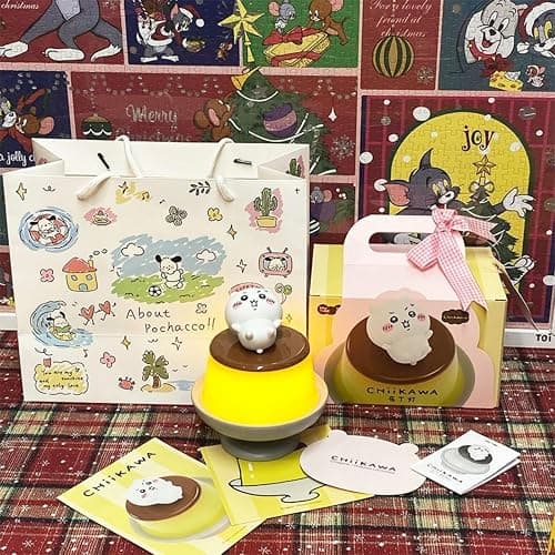 Lubsmong Night Light Cute LED Squishy Animal Light for Kids Sleep, Rechargeable Bedside Touch Silicone Lamp, Unique Dorm Decor (White) thumbnail 3