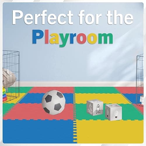 EVA Foam Mat Tiles - Interlocking Padding for Garage, Playroom, or Gym Flooring - Workout Mat or Baby Playmat by Stalwart thumbnail 5