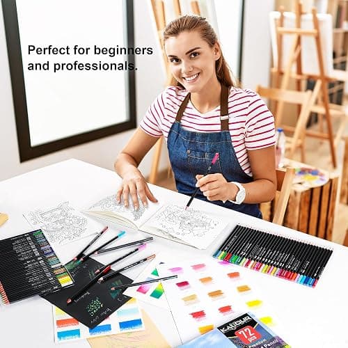 KALOUR 72 Count Colored Pencils for Adult Coloring Books, Soft Core,Ideal for Drawing Blending Shading,Color Pencils Set Gift for Beginners Artists thumbnail 7