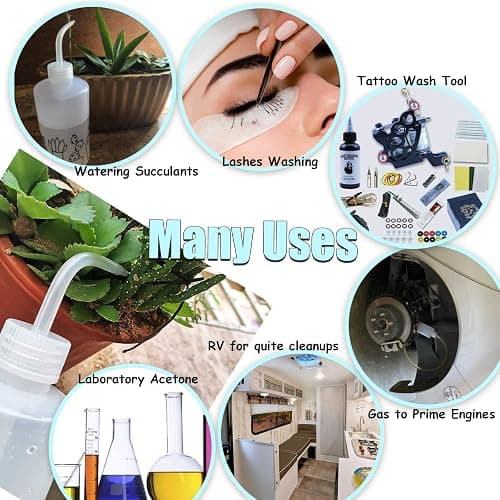 Valchoose Plastic Squeeze Bottle Leak Proof, 250ml | 8.5oz White Wash Bottle Chemical, LDPE, Safety, Medical with Narrow Mouth Scale Labels for Succulent Tattoo Label Watering (1 Bottle) thumbnail 3