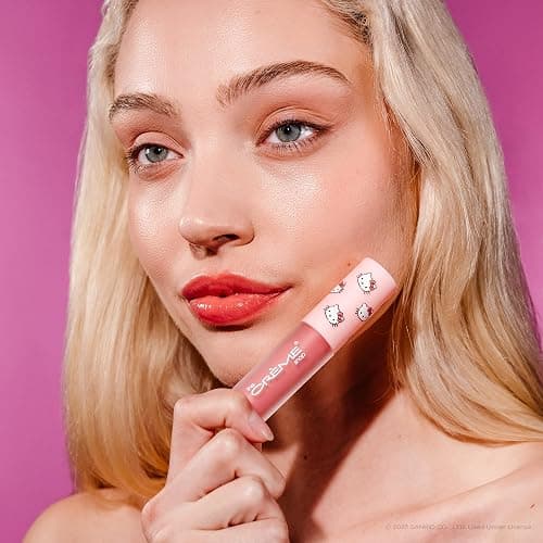 The Crème Shop x Hello Kitty | Kawaii Kiss Moisturizing Lip Oil - Strawberry | Ultra Hydrating Lip Moisturizer | Cool-Toned Mauve Pink Tinted Lip Gloss thumbnail 2