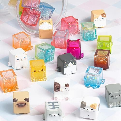 BEEMAI Square Cat Series Blind Pack (5PCs in one Bag) Random Design Cute Figures Collectible Toys Birthday Gifts thumbnail 6