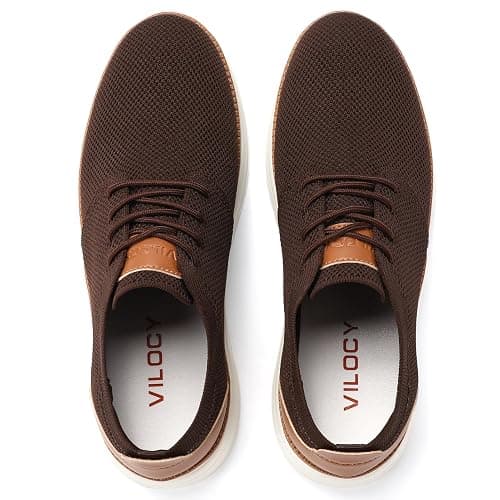 VILOCY Men's Fashion Dress Sneakers Casual Walking Shoes Business Oxfords Comfortable Breathable Lightweight Tennis thumbnail 8