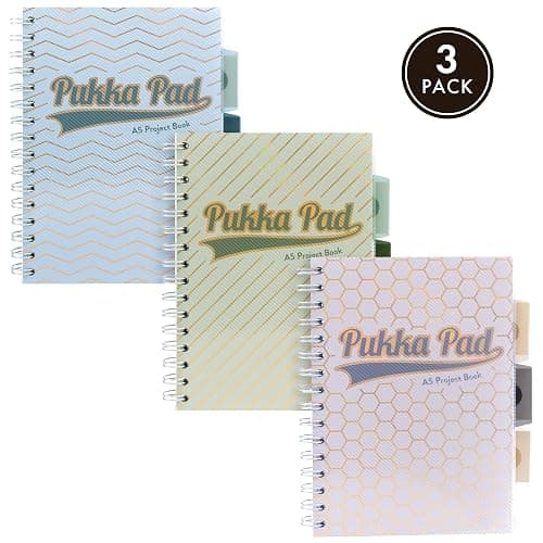 Pukka Pad Haze A5 Project Book – Pack of 3 Wirebound Notebooks with 5 Repositionable Dividers with Storage Pockets and Tabs for Organisation and Personalisation – 200 Pages, 100 Sheets of 80GSM Paper thumbnail 4