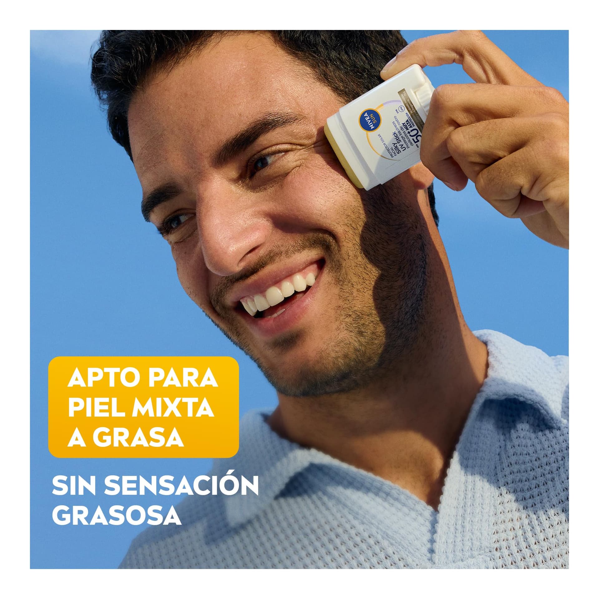 Silky UV Stick NIVEA SUN Protector Solar Facial en Barra FPS50+ Acabado invisible 15g thumbnail 6