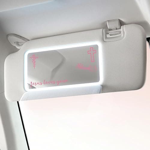 6 Pcs Trust in God Rearview Mirror Stickers, Christian Car Decals Vinyl Sticker, Pink Car Accessories for Women, Jesus Loves You Cross Decal for Cars Auto Window Laptop Decorations (Pink) thumbnail 7
