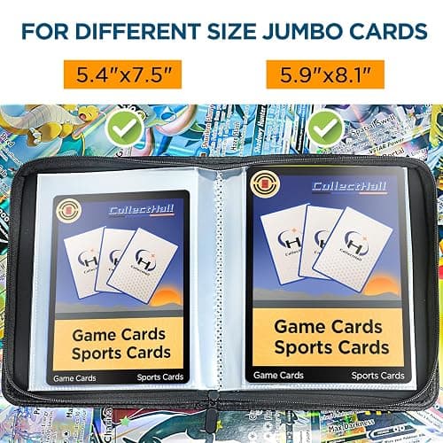 CollectHall Jumbo Card Binder for Pokemon Jumbo Cards, Big Card Binder 50 Page- 100 Cards Jumbo Card Album thumbnail 5