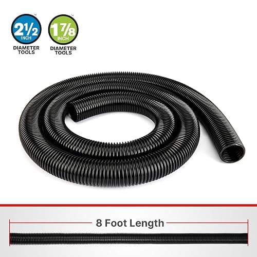 Shop-Vac 8 FT X 1-7/8" Universal Hose, Replacement Hose Compatible with Rigid, Dewalt, Husky, Craftsman, Bauer, Masterforce Vacuum Cleaners thumbnail 2