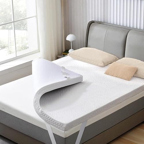 SINWEEK 2 Inch Gel Memory Foam Mattress Topper with Cooling Cover Ventilated Soft Mattress Pad, Bed Topper, CertiPUR-US Certified, Twin XL Size - Image 1