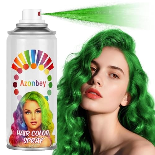 Green Hair Spray,Temporary Hair Color Spray for Women Kids Men,Washable Hairspray,Colored Hair Spray,Color Hairspray for Halloween,Party,Cosplay,Christmas Day (01#Green) - Image 1