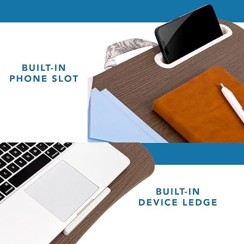 LAPGEAR Designer Lap Desk with Phone Holder and Device Ledge - Hummingbird Toile - Fits up to 15.6 Inch Laptops - Style No. 45413 thumbnail 6