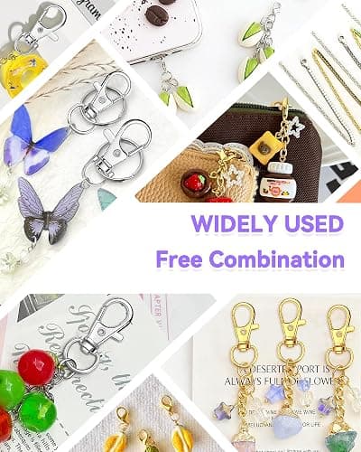 990PCS FIVEIZERO Keychain Making Kit - Keychain kit with Key Ring, Key Chain Clip, Lobster Claw Clasps, Swivel Snap Hook, Jumprings & Extender Chain for Crafts, DIY Projects and Jewelry Making thumbnail 6