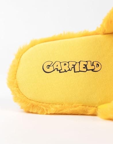 Garfield Fluffy Yellow Slippers | Unisex Animated Tabby Cat House Sliders | Soft Slip-On Footwear for Adults - 9-10 Women/8-9 Men thumbnail 3