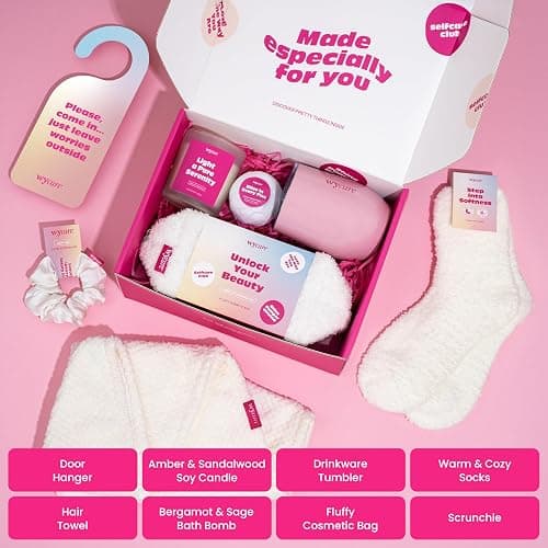 Self Care Gift Box for Women - Perfect Birthday Spa Gift Baskets for Women - Best Friend Birthday Box Care Package - Get Well Soon Womens Gift Set - Advent Calendar Alternative thumbnail 2