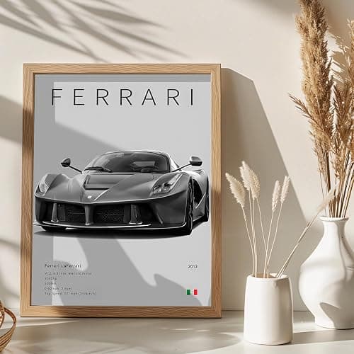 CSLGQGV Car Poster Vintage Racing Car Wall Art Supercar Canvas Prints Painting For Men Room Pictures Guys Dorm Room Aesthetics Decor Bedroom Office (Unframed,8×10inch,6pcs) thumbnail 9