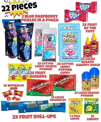 Blue Raspberry Pickle Kit-Double Sized-Mexican Candy Gift Box-Tiktok Trend Item by Food Crush thumbnail 2