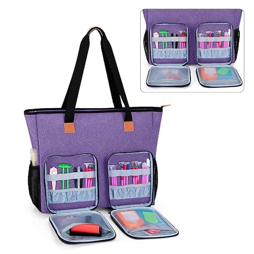 LUXJA Carrying Case for Diamond Painting Accessories and A3 Light Pad, Diamond Painting Bag for A3 and B3 Light Box (Bag Only), Purple thumbnail 4