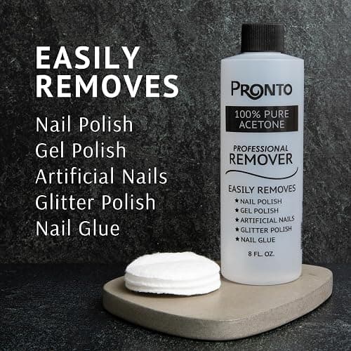 Pronto 100% Acetone Gel Nail Polish Remover - Gel Polish Remover for Nails | Acetone Nail Polish Remover For Nails for Removal of Glue, Gel, Acrylic & Dip | Gel Polish Remover, 8 Fl oz thumbnail 2