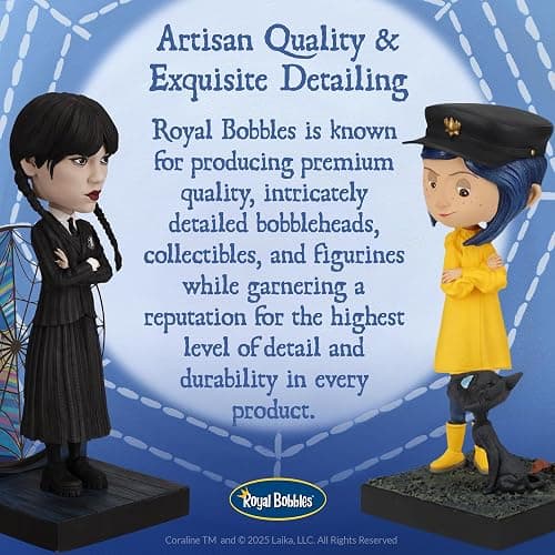 Royal Bobbles Coraline with The Cat – 6.5 Inches Tall – Collectible Bobblehead Statue thumbnail 7