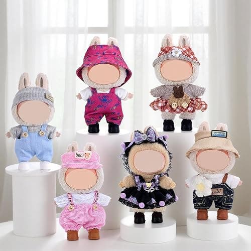 Total 6 Sets 17cm Dolls Clothes Outfits and Accessories Include Various Style Dress and Outfits (Doll and Shoes Not Included) thumbnail 6