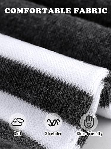 Aneco 6 Pairs Over Knee Thigh Socks Knee-High Warm Stocking Women Boot Sock Leg Warmer High Socks for Daily Wear, Cosplay thumbnail 3