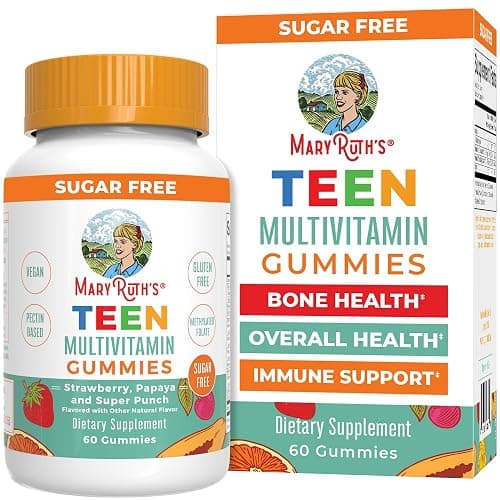 MaryRuth Organics Multivitamin for Teens | Teen Multivitamin Multimineral Gummies with Vitamin B, C, D and E, Biotin, Zinc | Teen Vitamins | Vegan | Sugar Free | Gluten Free | 60 Count - Image 1