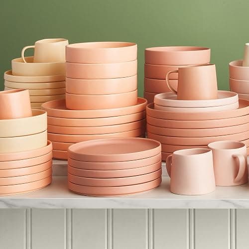Stone lain Stella Pasta Bowl 6-Piece Set, Round, Porcelain, Terracotta thumbnail 4