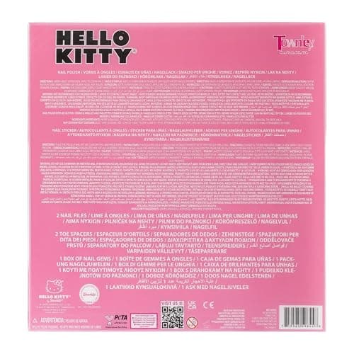 Hello Kitty Water-Based Nail Polish Set, Peel-Off Set with Glittery & Opaque Colors and Nail Accessories for Girls Kids, Perfect for Dress Up, Parties & Makeovers Ages 3+ by Townley Girl thumbnail 9