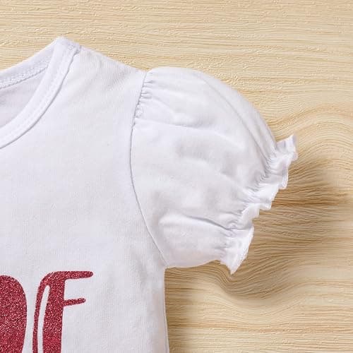 GRNSHTS Baby Girl Birthday Clothes First One Letter Short Sleeve Romper+Flared Pants+Headband 3Pcs Cake Smash Outfits thumbnail 4